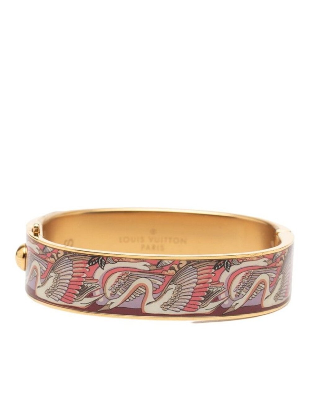 Louis Vuitton Bracelet Bangle LV Confidential PM S Gold Multicolor Plated